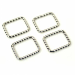 Four Rectangle Rings 1" Nickel