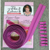 3 yards of Reversible Coil Zipper Tape with 8 Slides Fuchsia