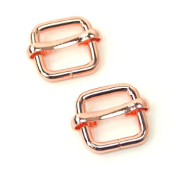 Two 1/2" Slider Buckles Rose Gold