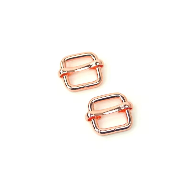Two 1/2" Slider Buckles Rose Gold