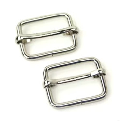 Two Slider Buckles 1" Nickel