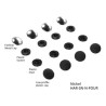 Tool-free Snaps - Set of Four - Nickel